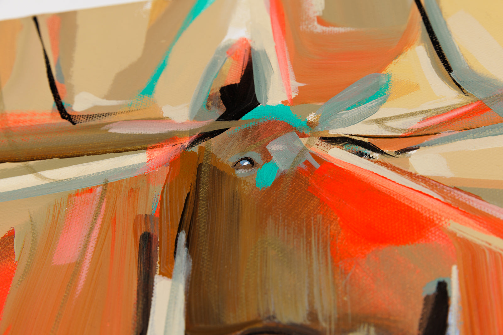 Laura Stevens, "Corrugated," detail view, Acrylic on Canvas