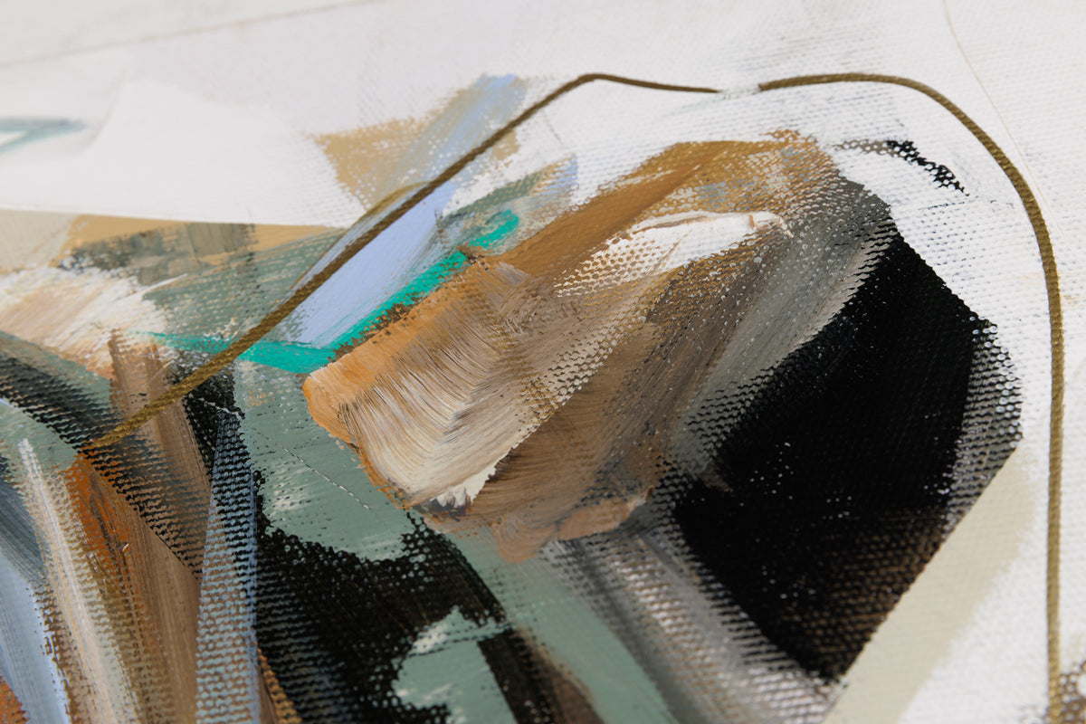 Laura Stevens, "Seafoam," detail view, Acrylic on Canvas