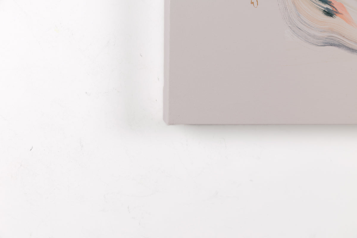 Laura Wood, "Falling In Love," detail 4, mixed media on canvas