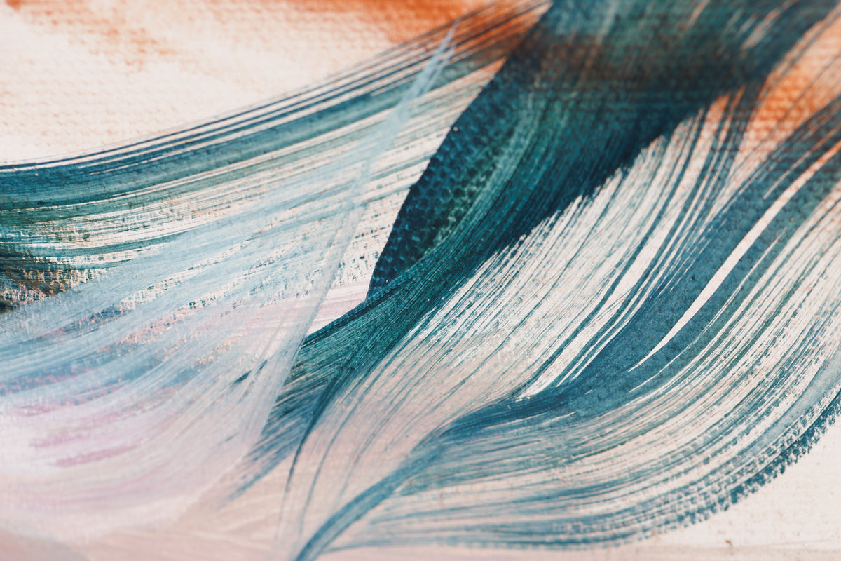 Laura Wood, "Pink Sky At Night," detail 5, mixed media on canvas