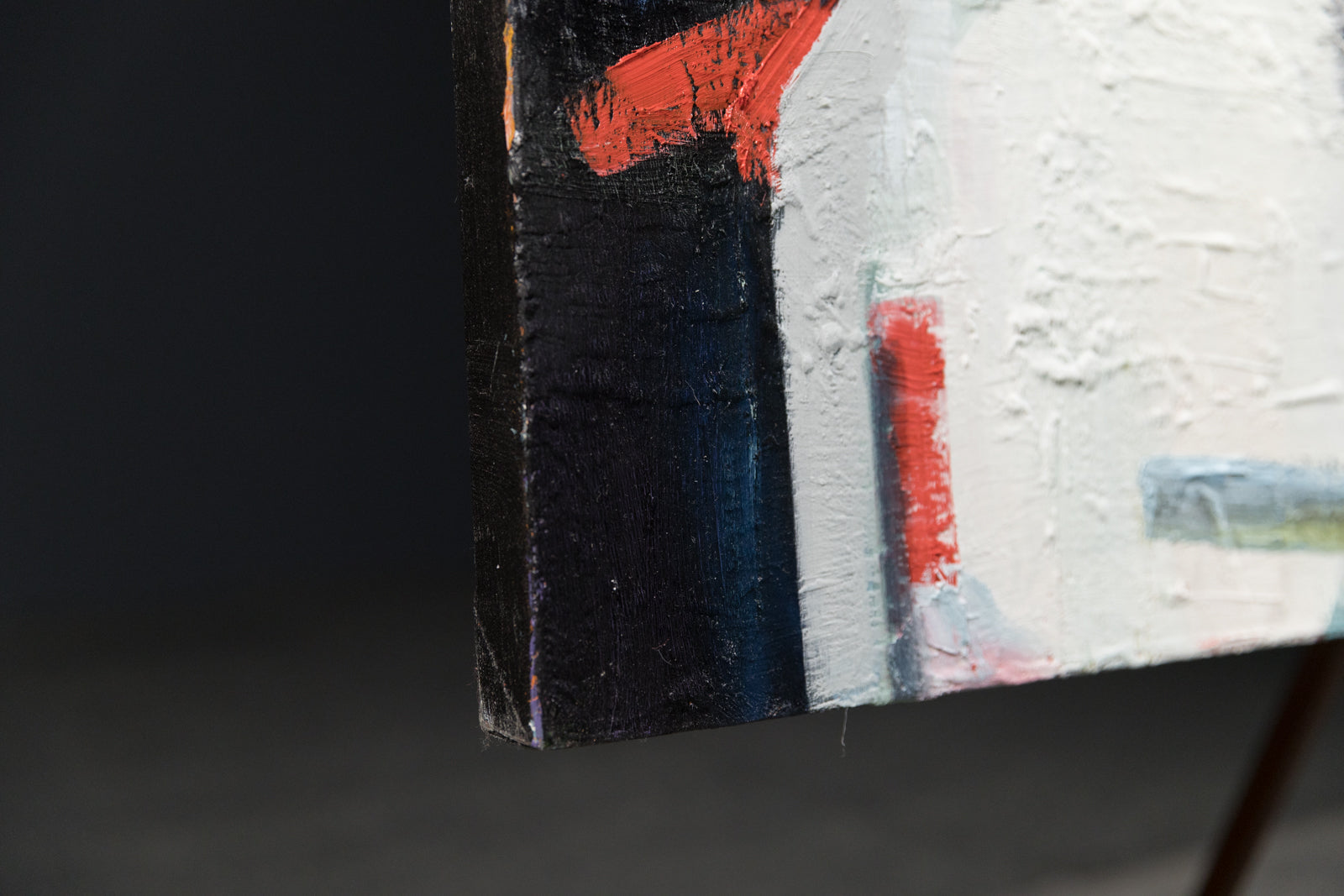 Lorena Ziraldo, "Black Tie & Red Lips," detail view, oil on canvas
