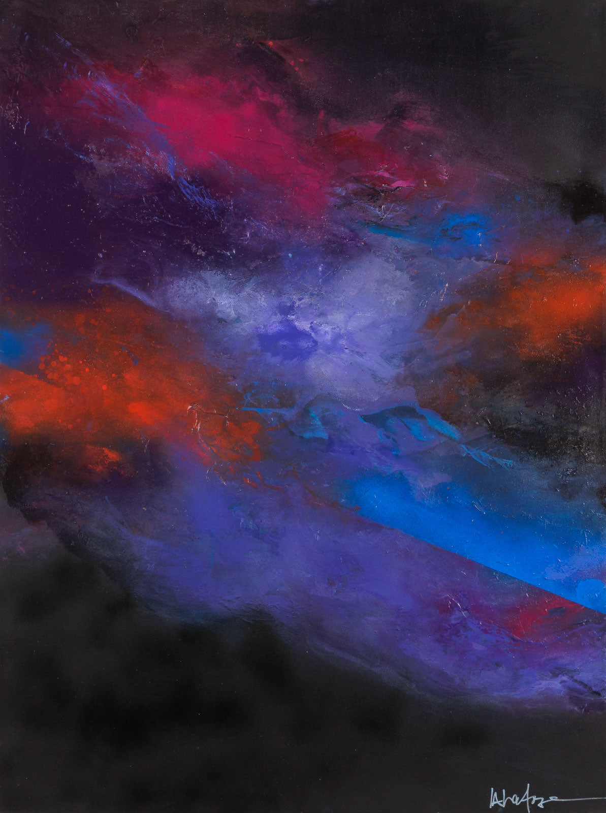 Lee Anne LaForge, "Celebrate I," acrylic on canvas, 40 x 30 in, contemporary abstract painting
