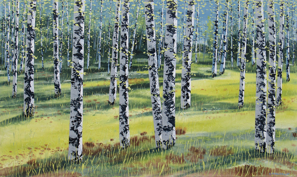 Landscape “Treescape 09422” by Carole Malcolm – acrylic on canvas.