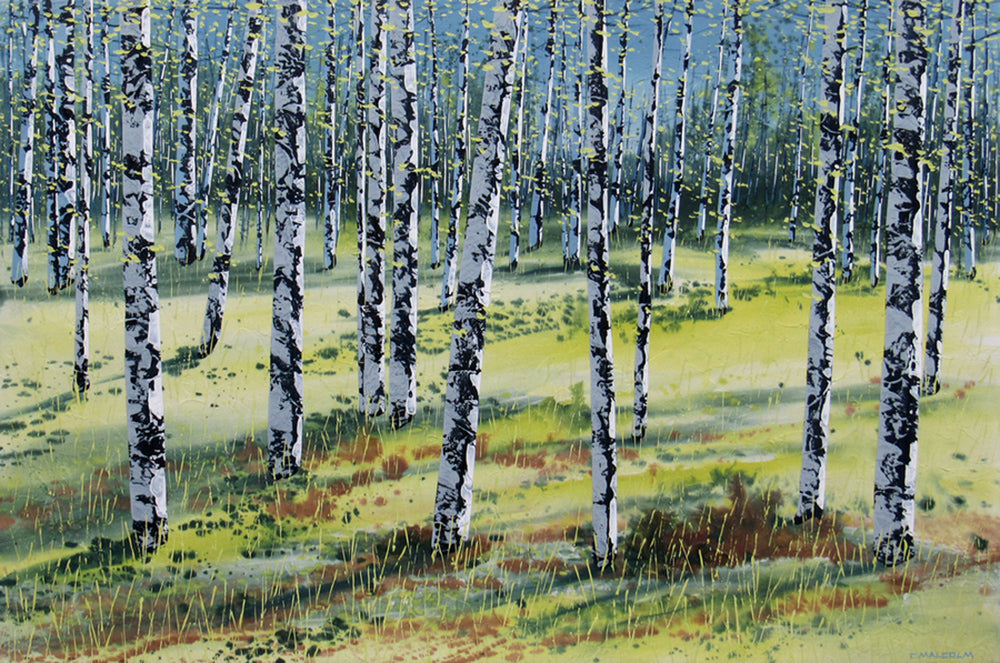 Landscape “Treescape 09622” by Carole Malcolm – acrylic on canvas.