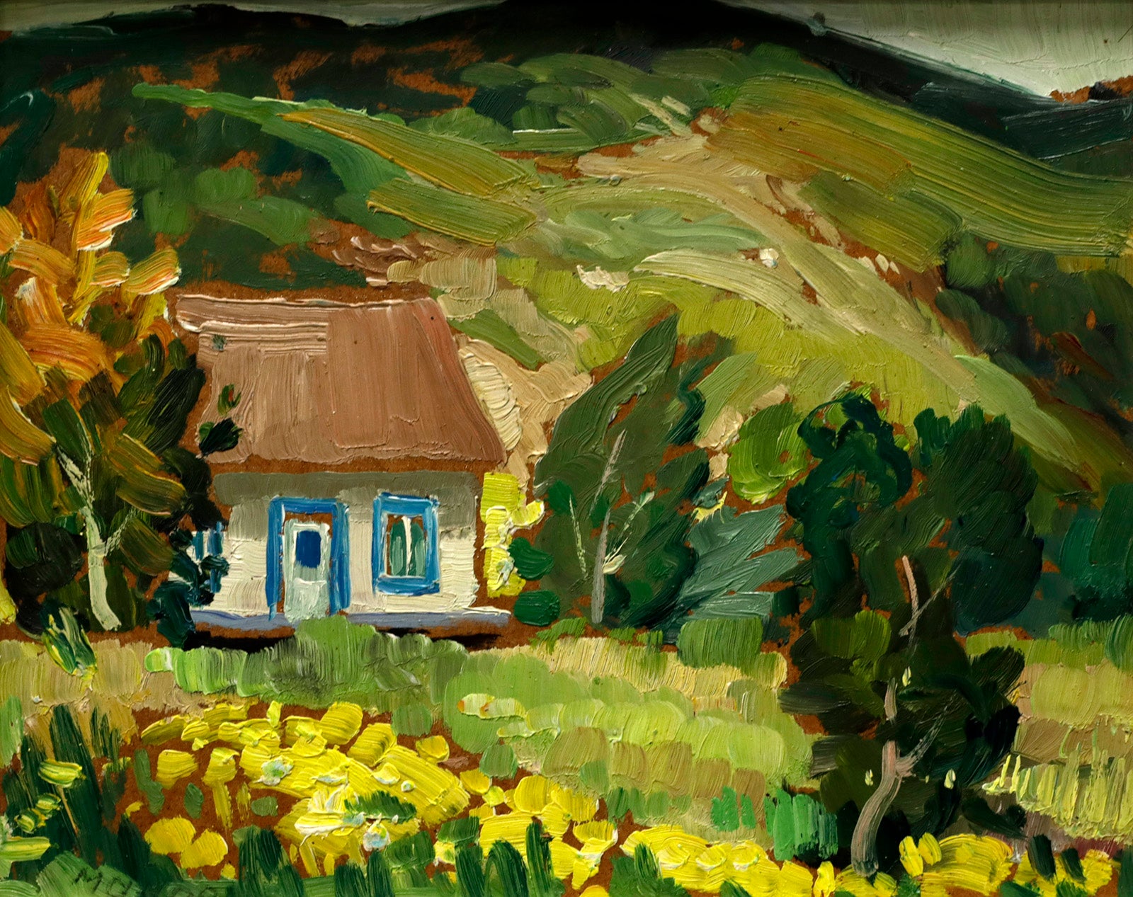 Landscape “Dans La Carriere  A Chateau Richer” by Mario Mauro – oil on panel.