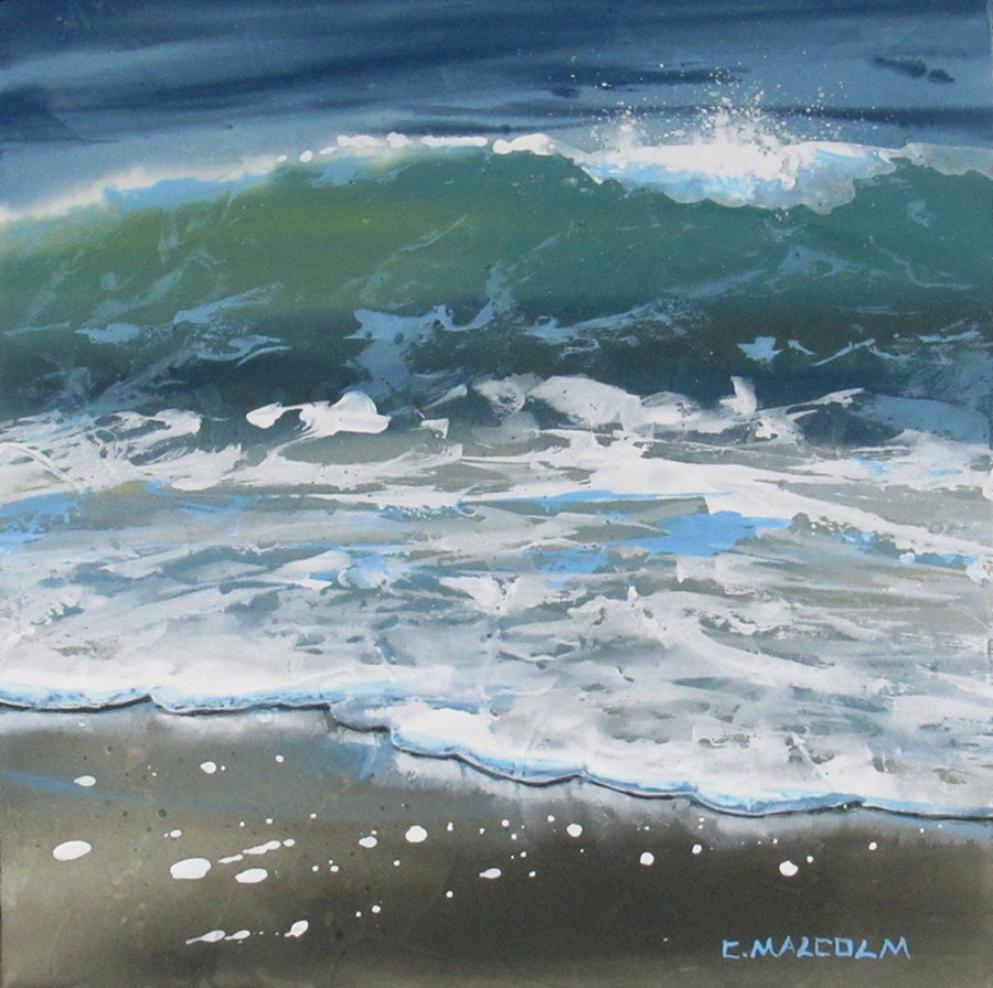 Seascape & Water “Shoreline Study 08824” by Carole Malcolm – acrylic on canvas.