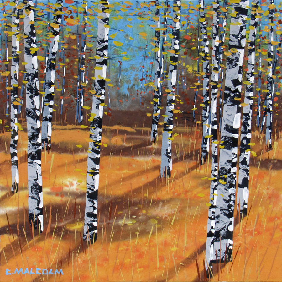 Landscape “Treescape 12624” by Carole Malcolm – acrylic on canvas.