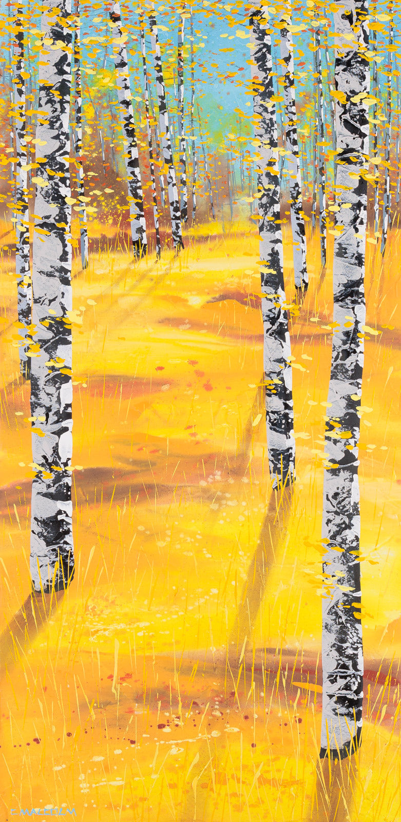 Landscape “Treescape 00925” by Carole Malcolm – acrylic on canvas.