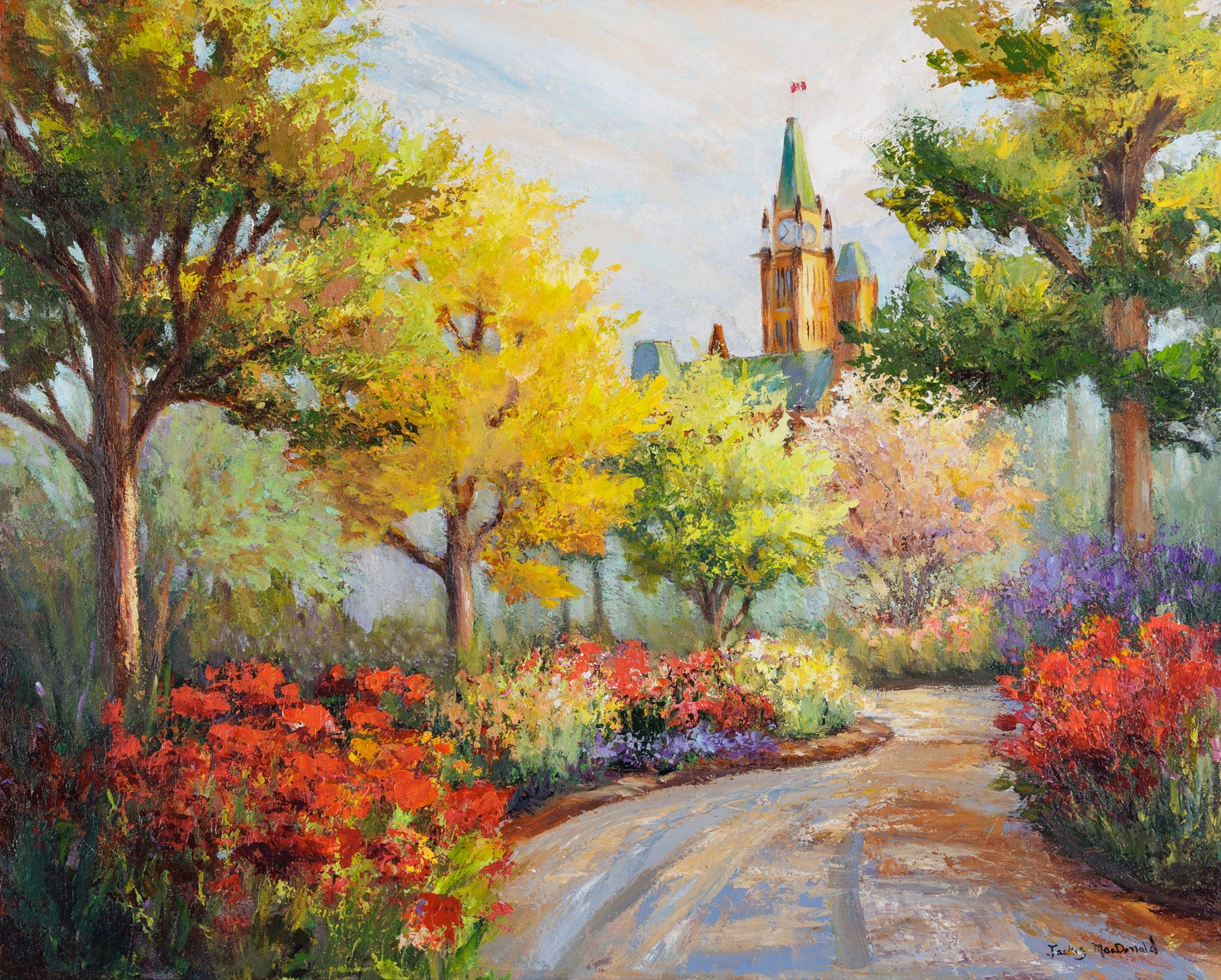 Ottawa “Springtime In Ottawa” by Jacky MacDonald – acrylic on canvas.
