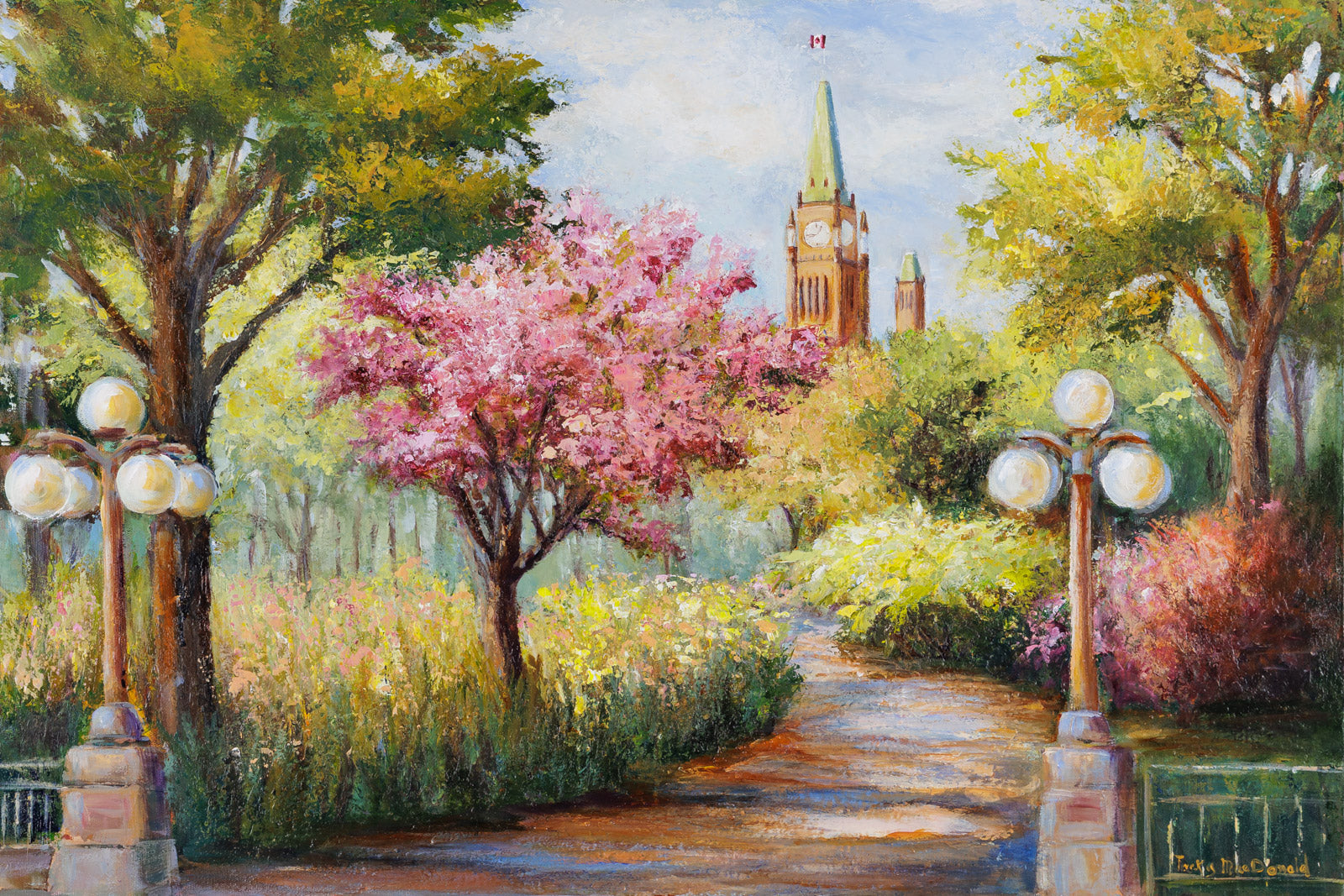 Ottawa “View Of The Tower” by Jacky MacDonald – acrylic on canvas.