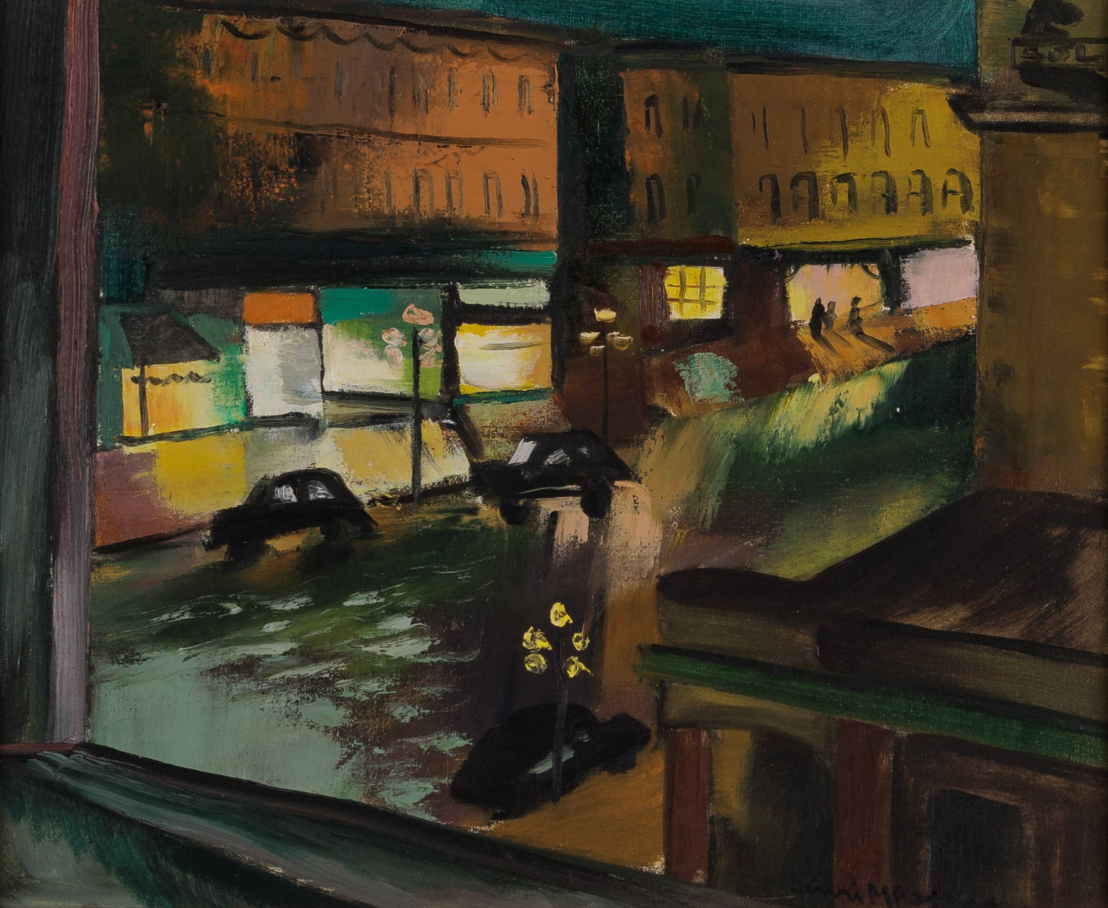 Street Scene At Night