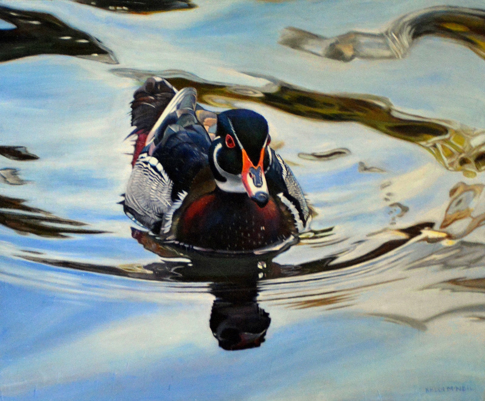 Birds “Peace In The Wilds” by Kelly McNeil – oil on canvas.