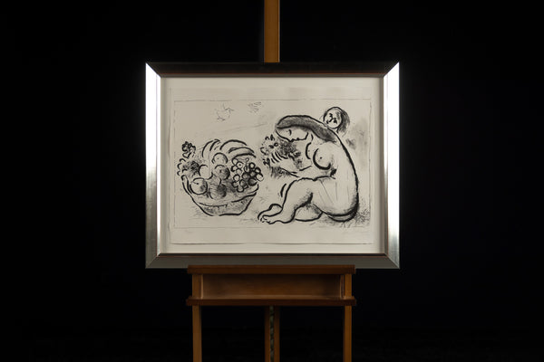 Nude A La Corbeille De Fruits 1953 By Marc Chagall - Hand signed