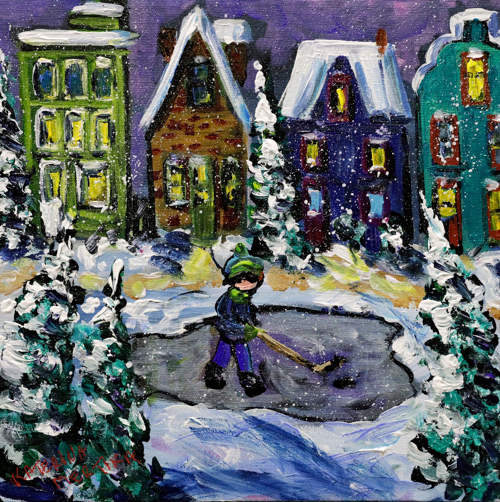 Children “One More Minute” by Katerina Mertikas – acrylic on canvas.