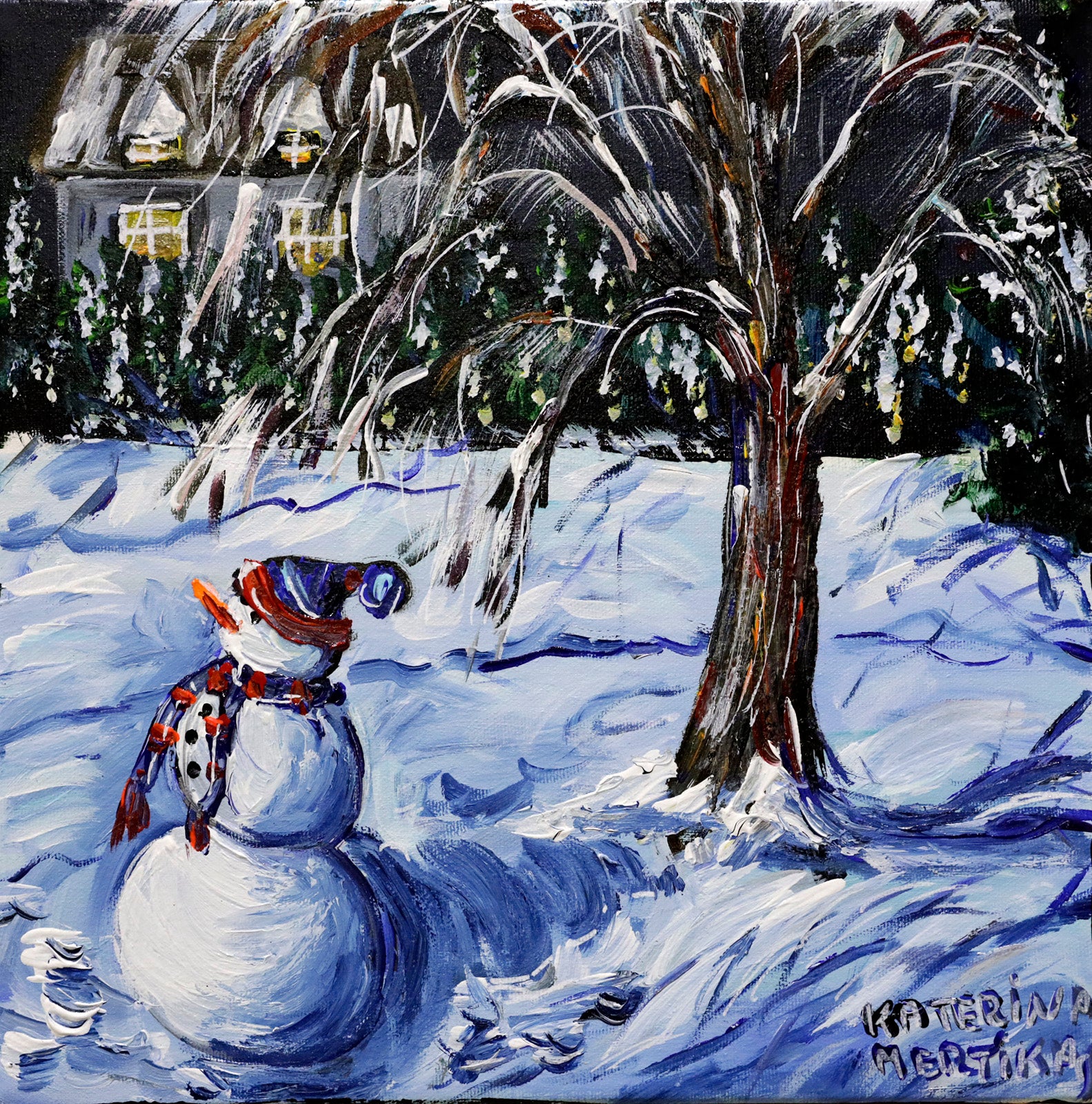 Children “Long Shadows” by Katerina Mertikas – acrylic on canvas.