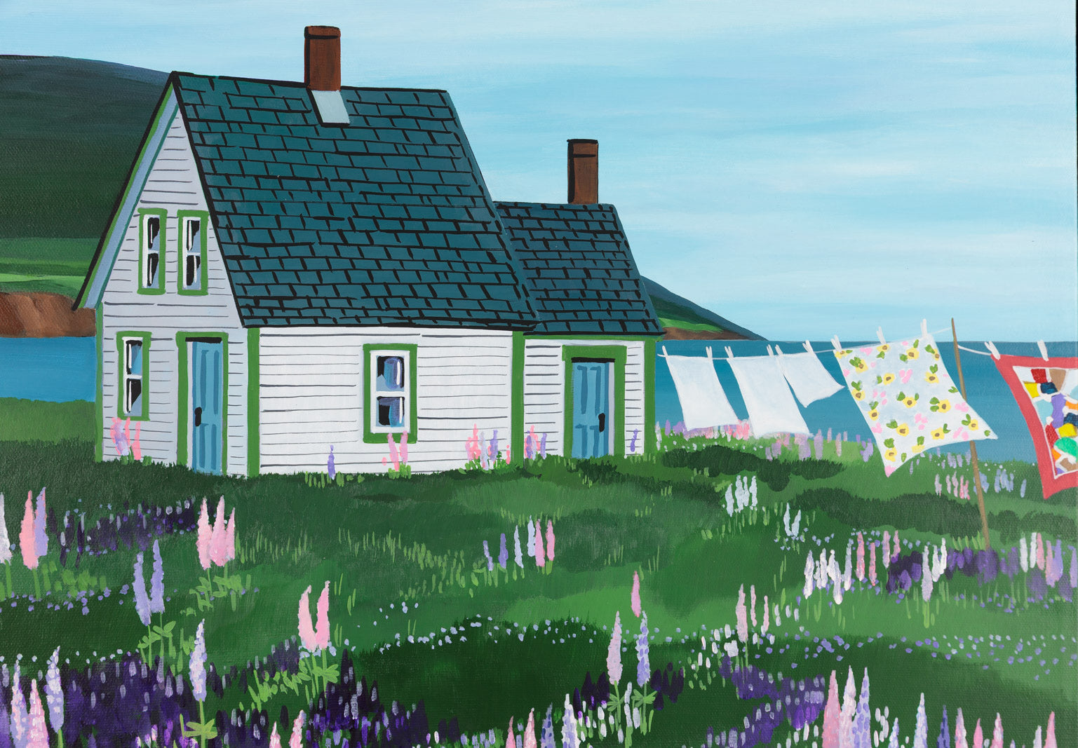 Lupines Around The House-Cape Breton