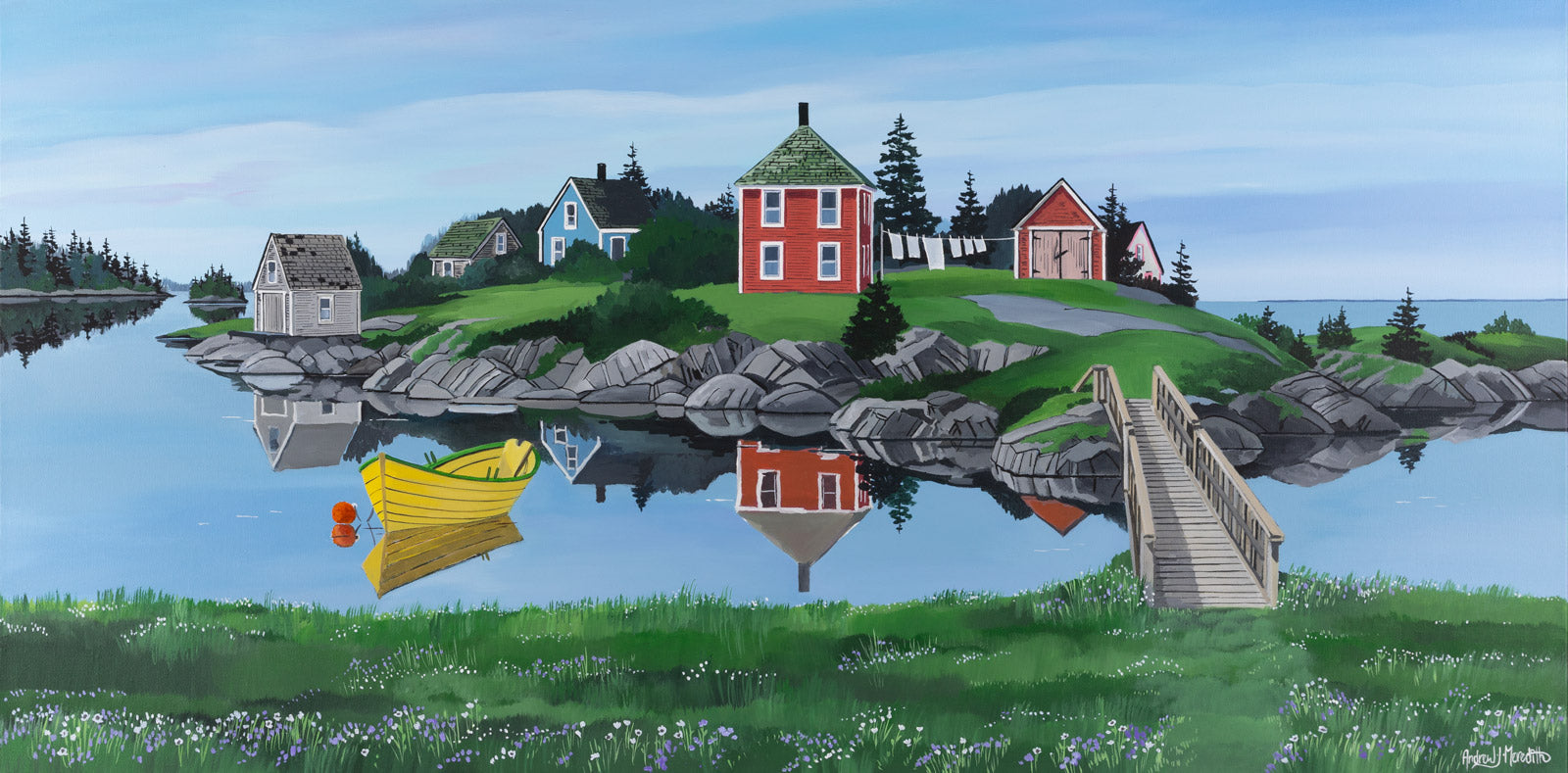 Seascape & Water “At Stonehurst” by Andrew Meredith – acrylic on canvas.