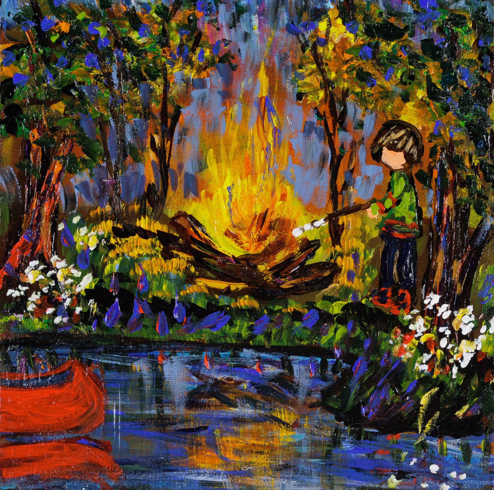 Children “Marshmallows Tonight” by Katerina Mertikas – acrylic on canvas.