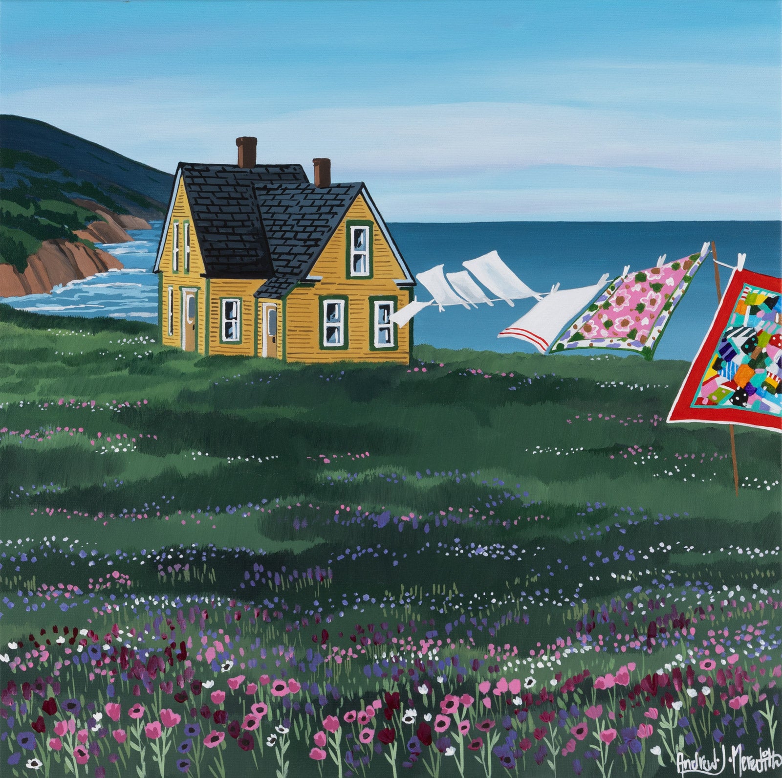 House, Quilts & Flowers- Cape Breton