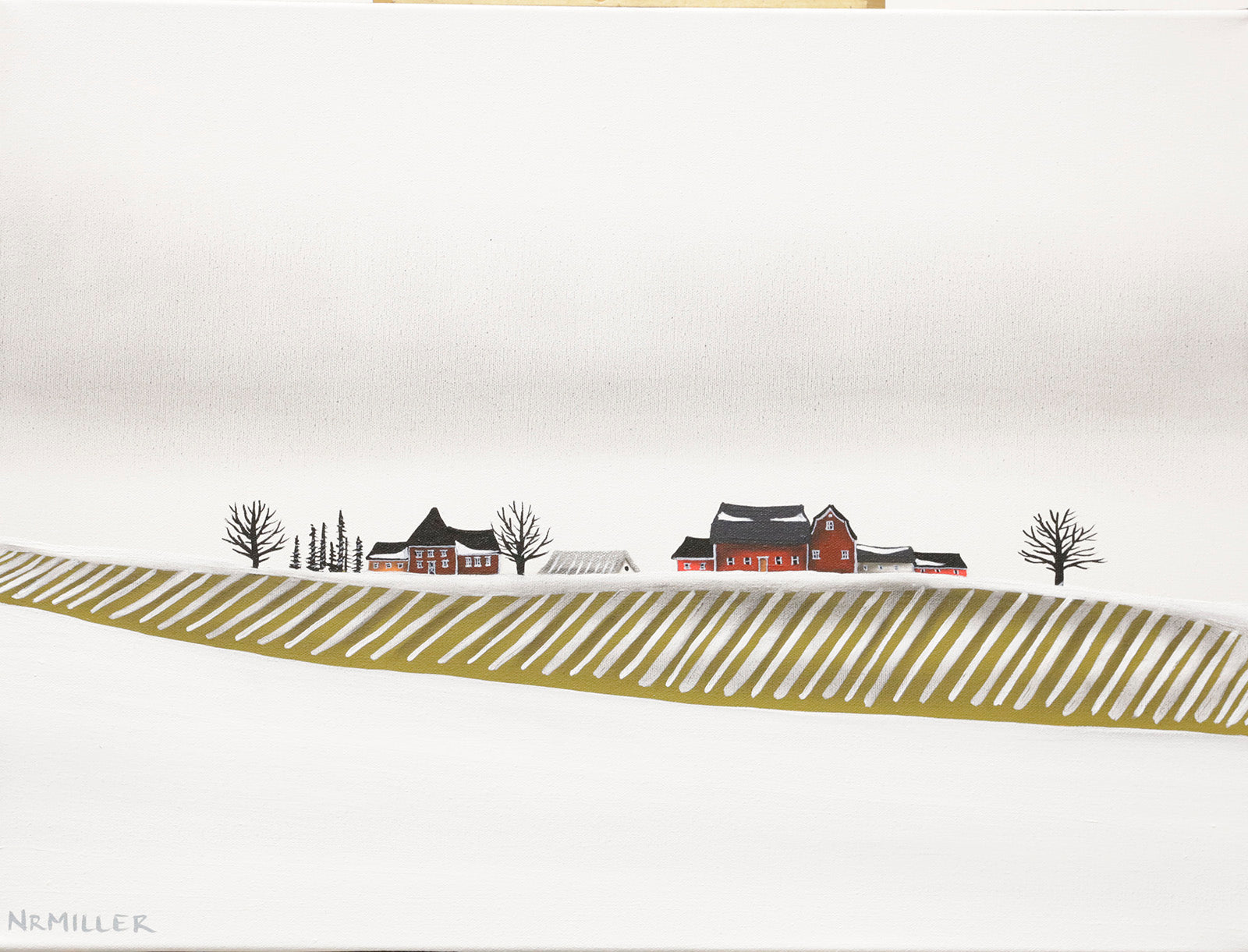 Landscape “Take You For A Drive” by Natasha Miller – acrylic & charcoal on canvas.