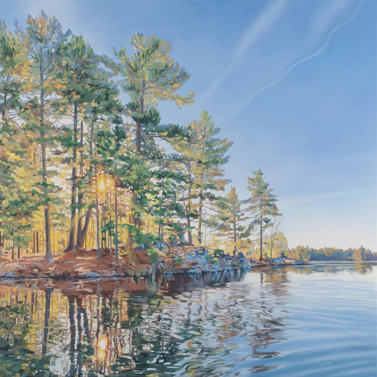 Landscape “Found” by Sue Miller – mixed media on canvas.