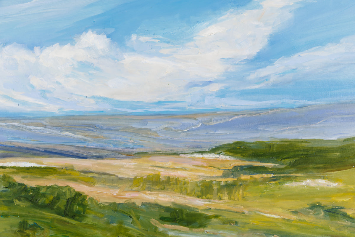 Martha Kokkinos, "Fields Of Quiet," detail view, oil on canvas