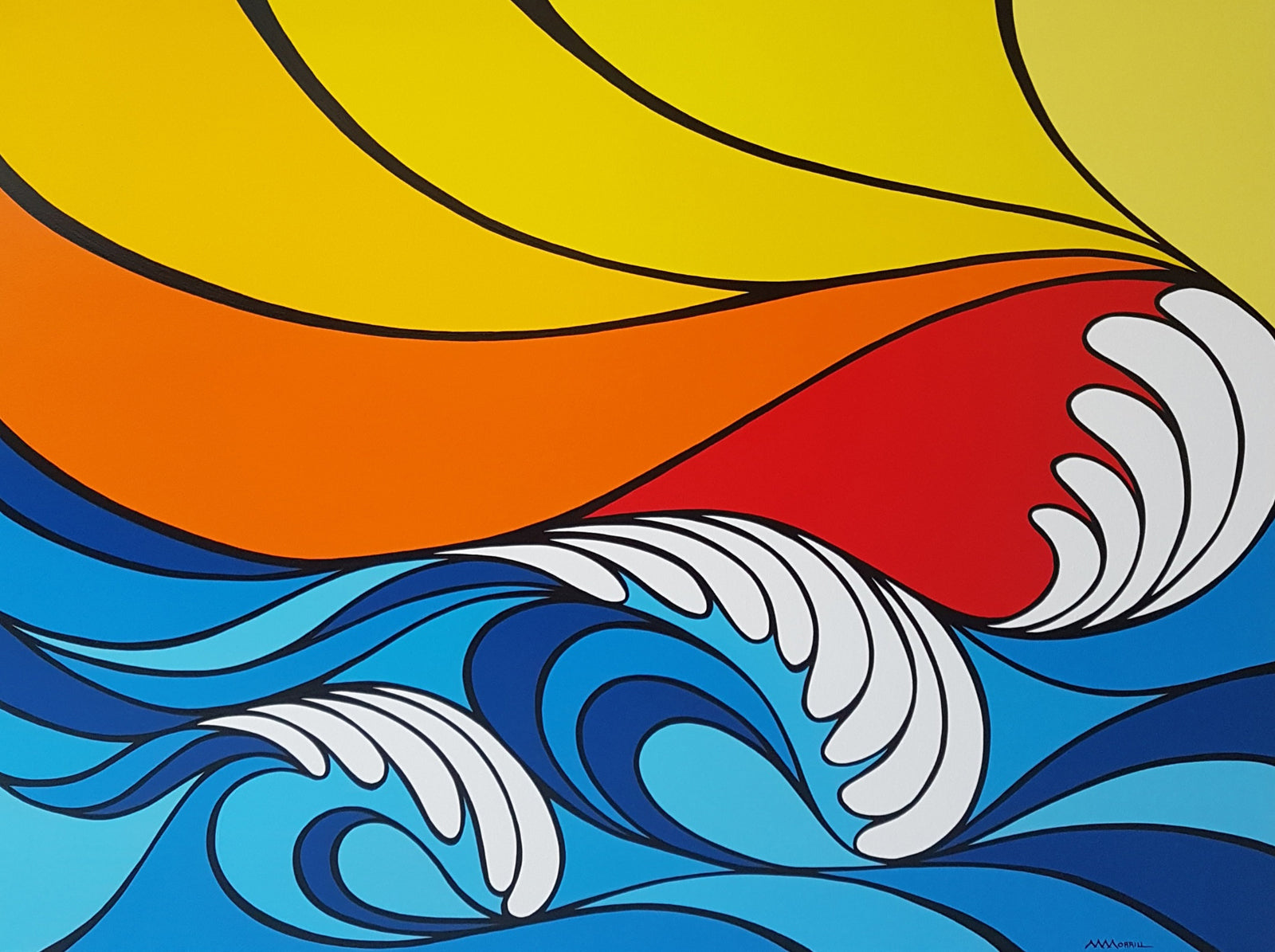 Seascape & Water “Surf Series #2” by Monica Morrill – acrylic on canvas.