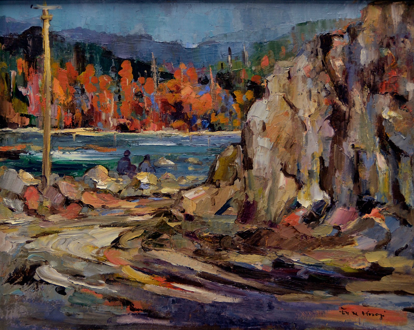 Landscape “Pes Du Lac” by Eva Mosonyi – oil on canvas.