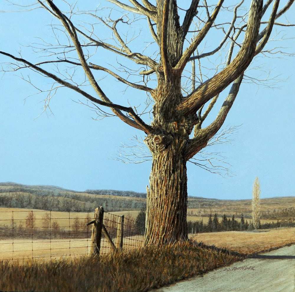 Landscape “The Sentinel” by Wayne Mondok – acrylic on canvas.