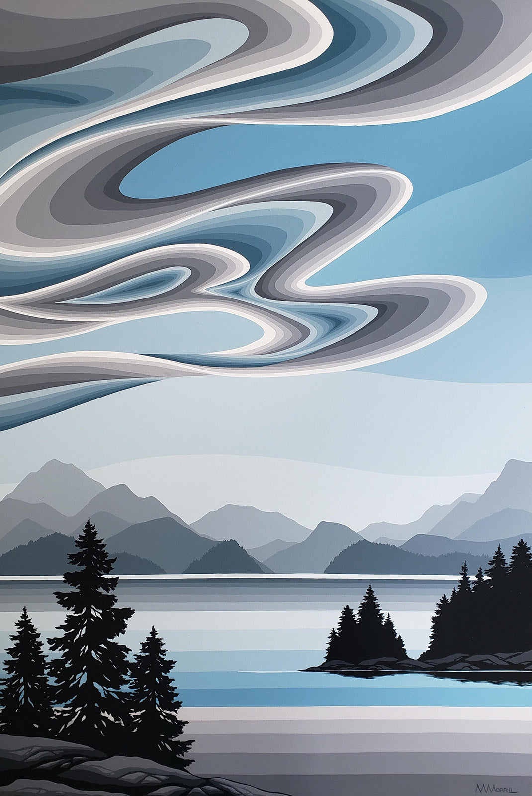 Seascape & Water “Coastal Grace IV” by Monica Morrill – acrylic on canvas.