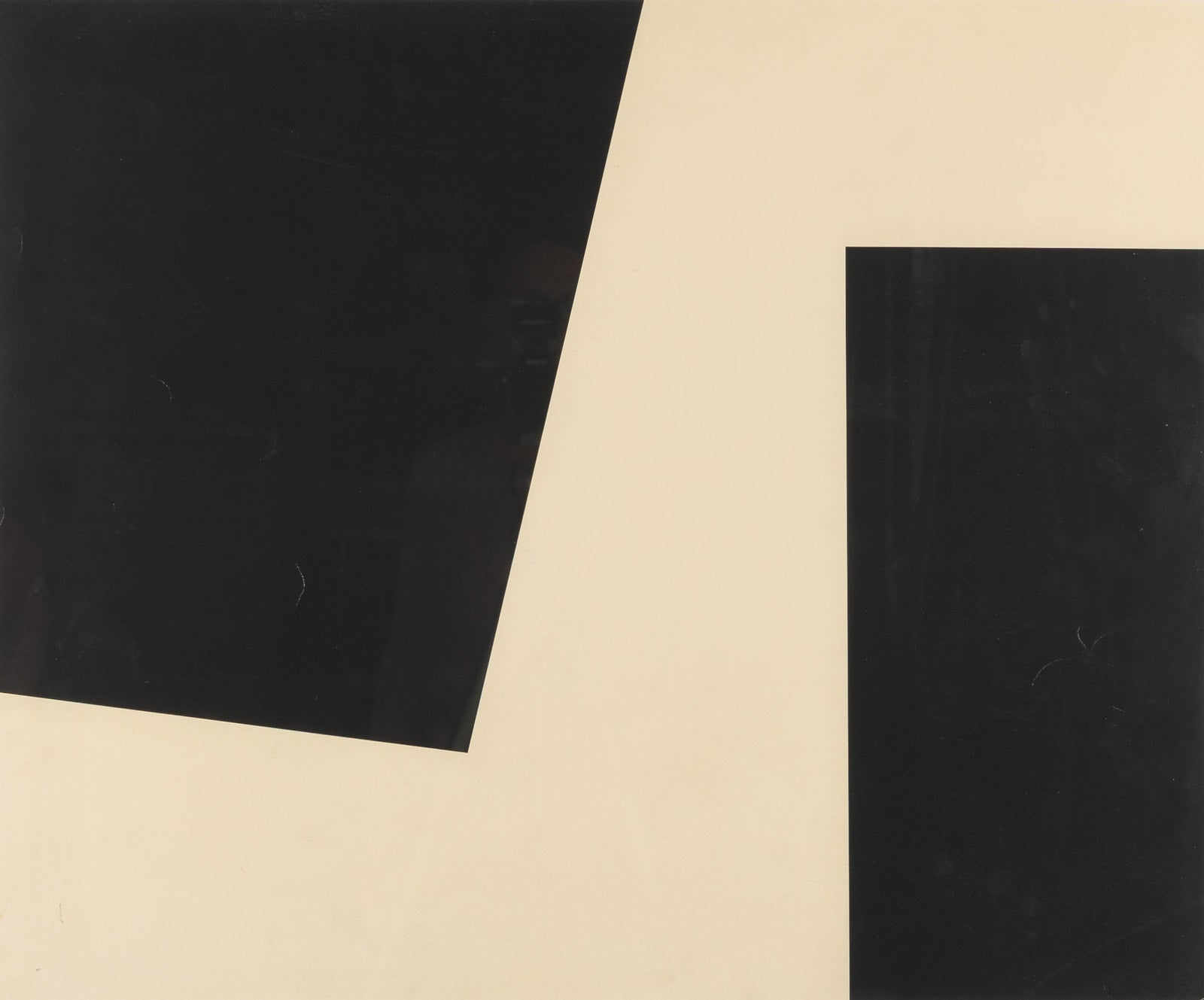Abstracts “Noir Et Blanc I” by Guido Molinari – mixed media on paper.