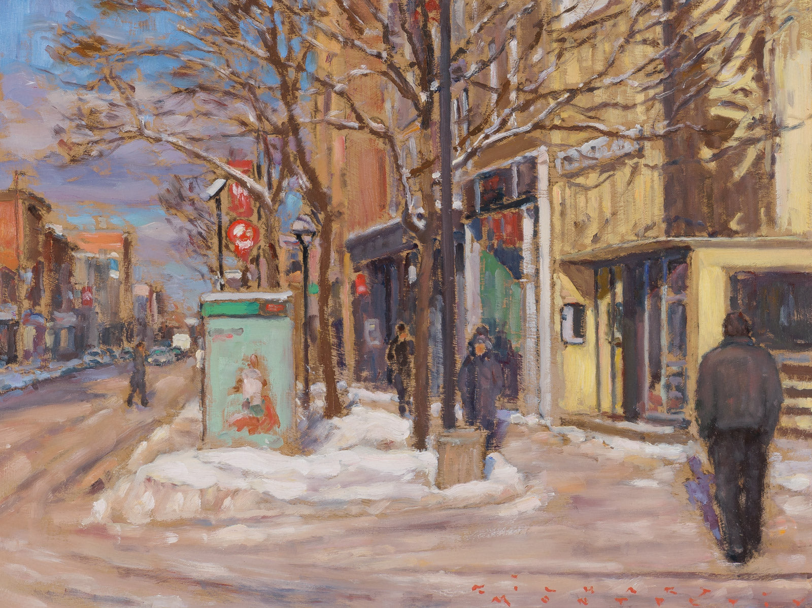Rue Mt-Royal Sous Un Soleil De Fevrier