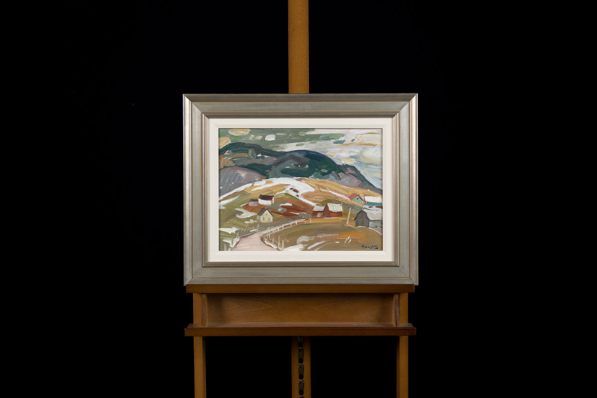 Mario Mauro, "P.T. Adol/ffe 1976," oil on panel, 12 x 16 in, traditional landscape painting, framed