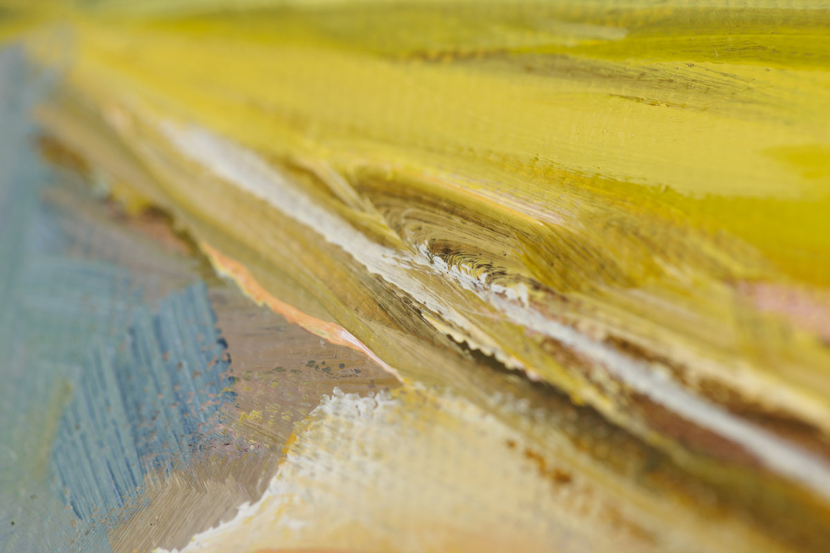 Martha Kokkinos, "The Path You Take," detail view, oil on canvas