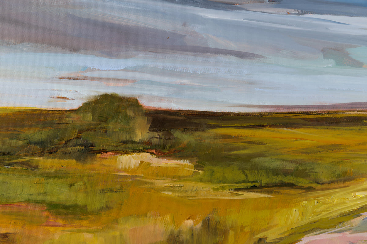 Martha Kokkinos, "The Path You Take," detail view, oil on canvas