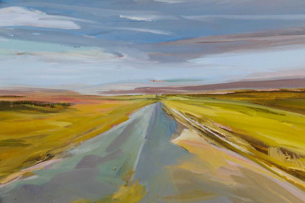Martha Kokkinos, "The Path You Take," detail view, oil on canvas
