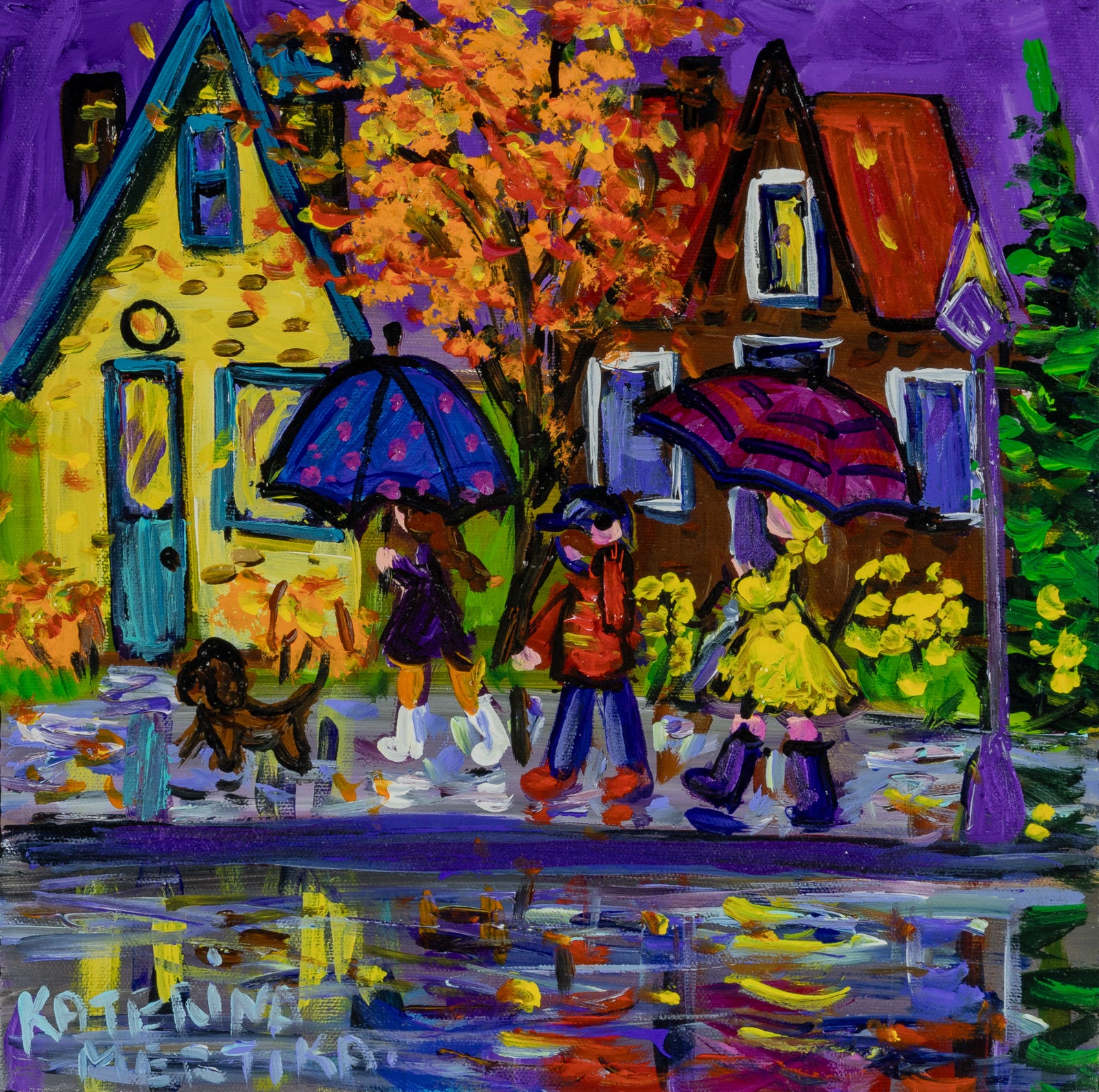 Children “March On” by Katerina Mertikas – acrylic on canvas.