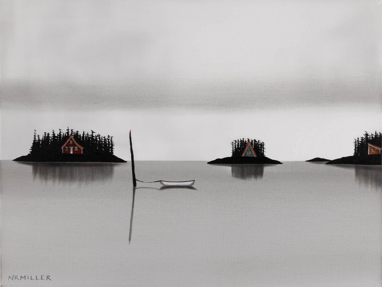 Landscape “Where The Streets Have No Name” by Natasha Miller – acrylic & charcoal on canvas.
