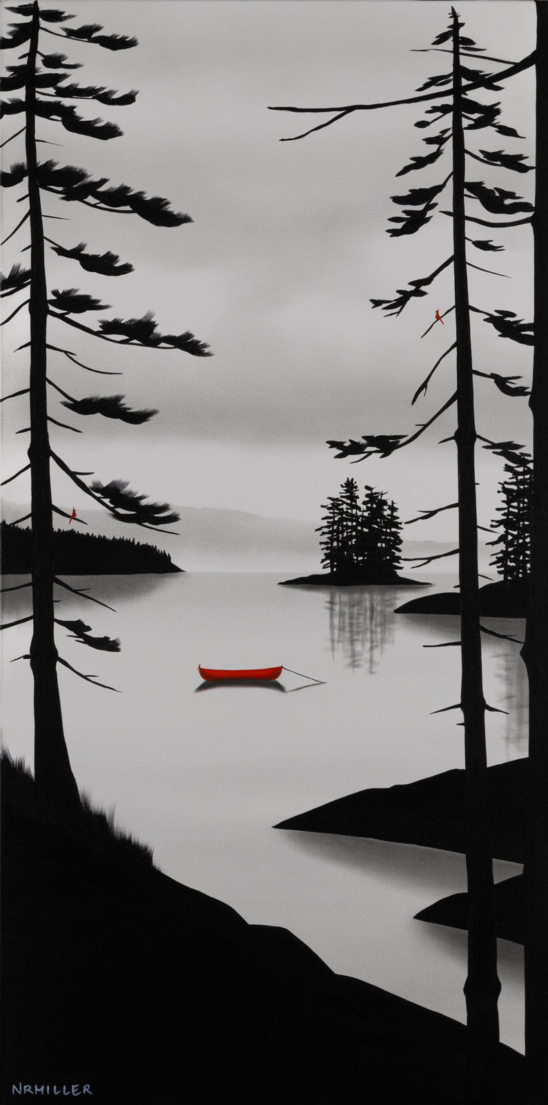 Landscape “Trading Spaces” by Natasha Miller – acrylic & charcoal on canvas.
