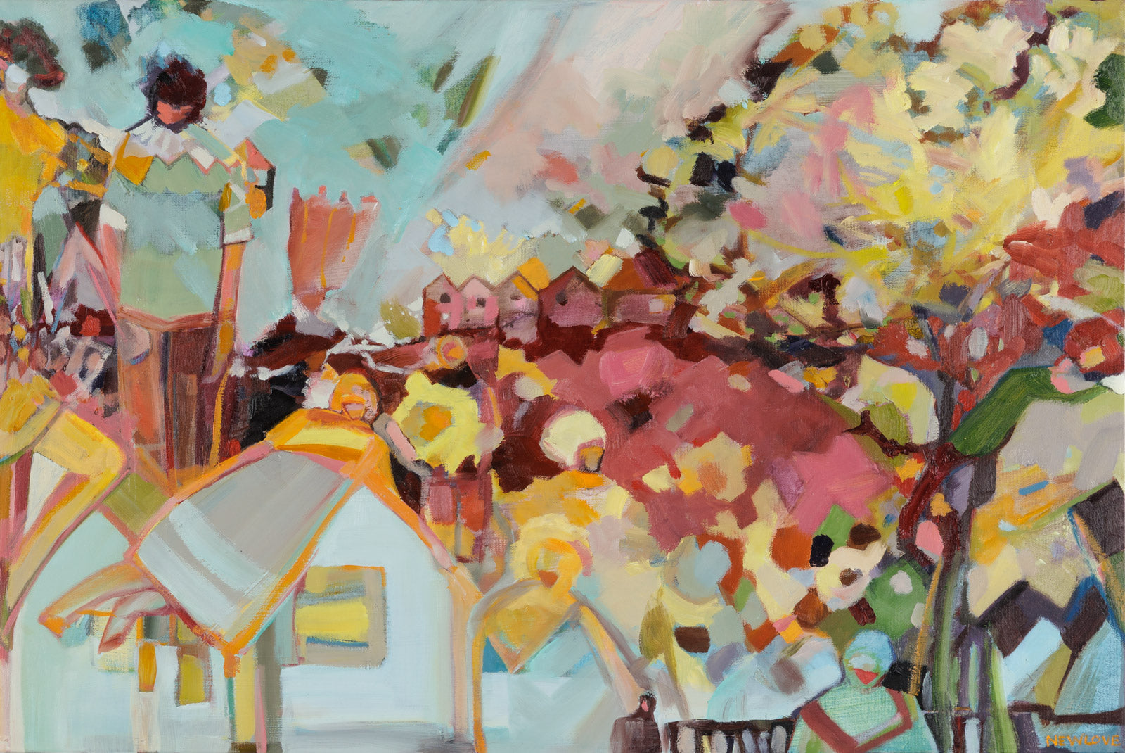 Figurative “Transcending Circumstances” by Tina Newlove – oil on canvas.