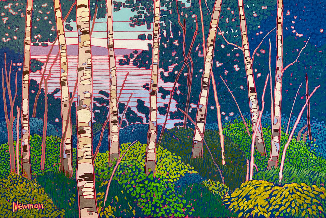 Landscape “Forest For The Trees” by Shelley Newman – oil on canvas.