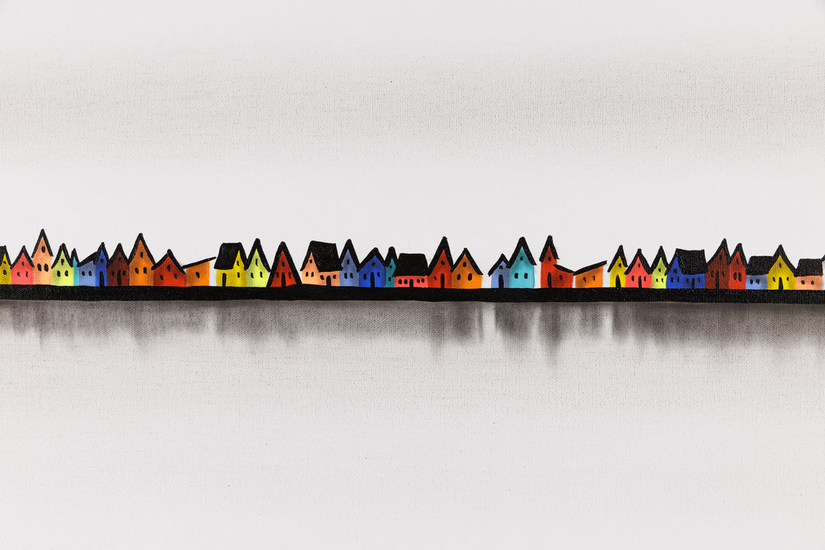 Natasha Miller, "Summer Days By Days," detail 1, acrylic & charcoal on canvas