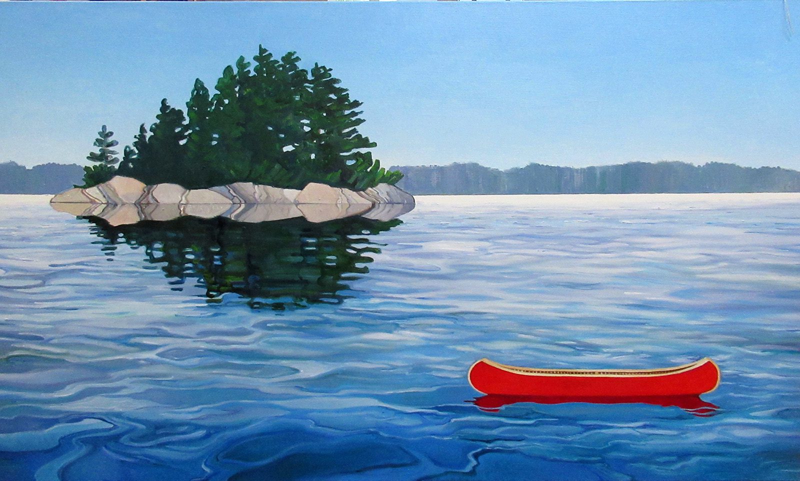 Landscape “Still, Not Still” by Brigitte Nowak – oil on canvas.