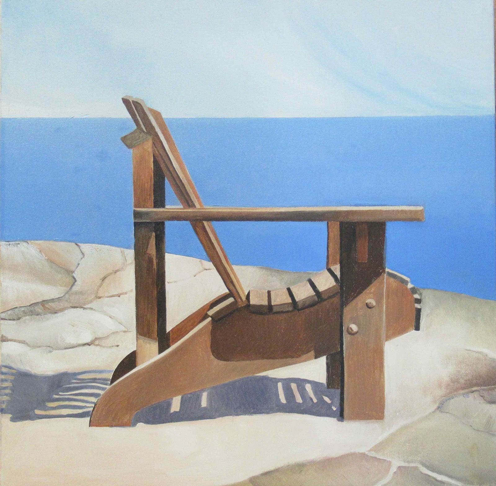 Seascape & Water “Summer Chair: North” by Brigitte Nowak – oil on canvas.