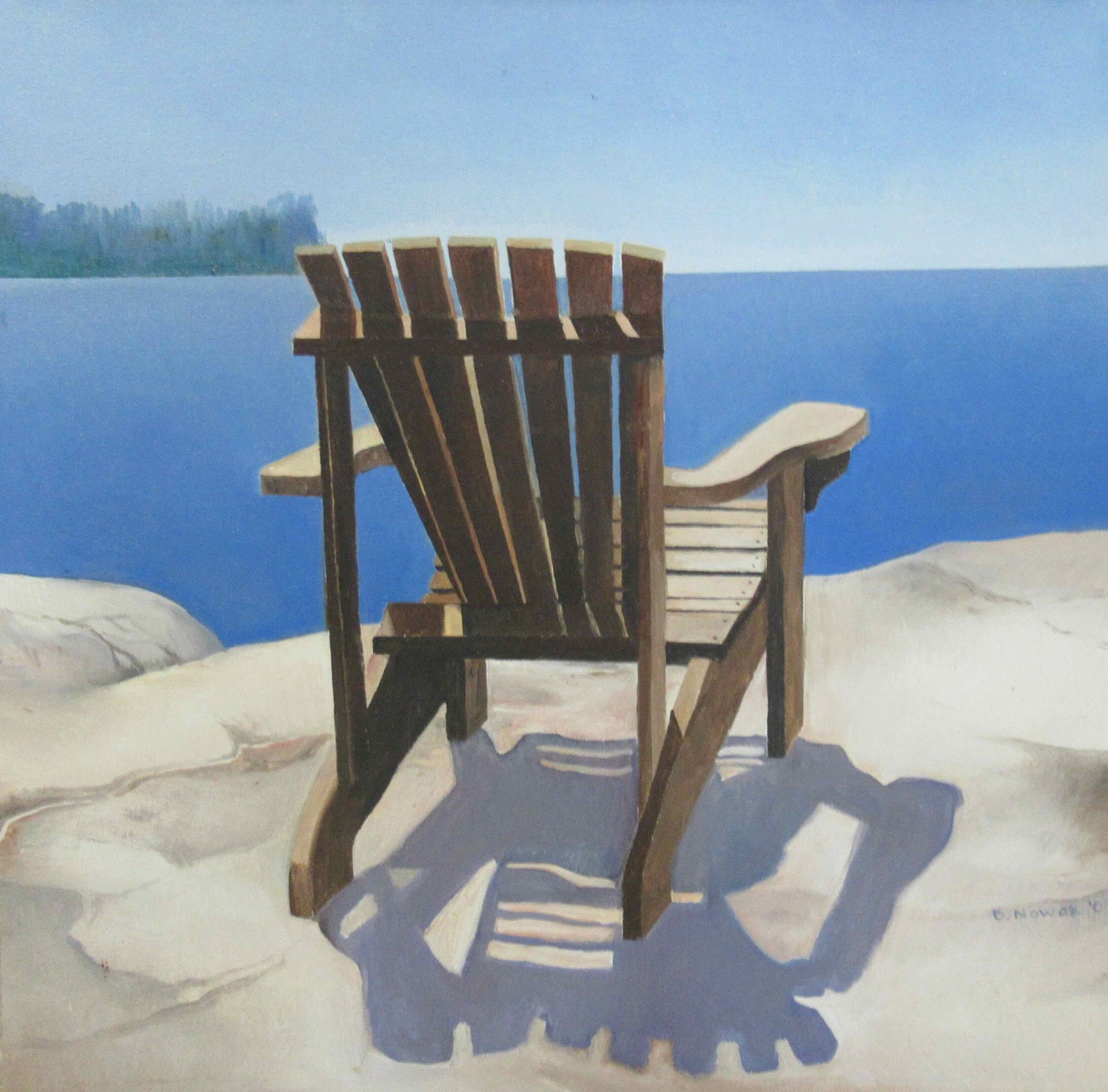 Seascape & Water “Summer Chair: East” by Brigitte Nowak – oil on canvas.