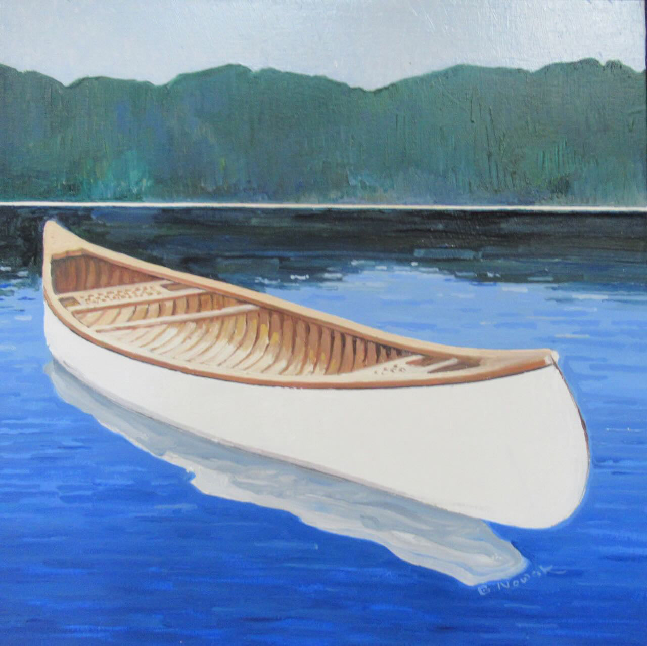 Seascape & Water “Calming Ways” by Brigitte Nowak – oil on panel.