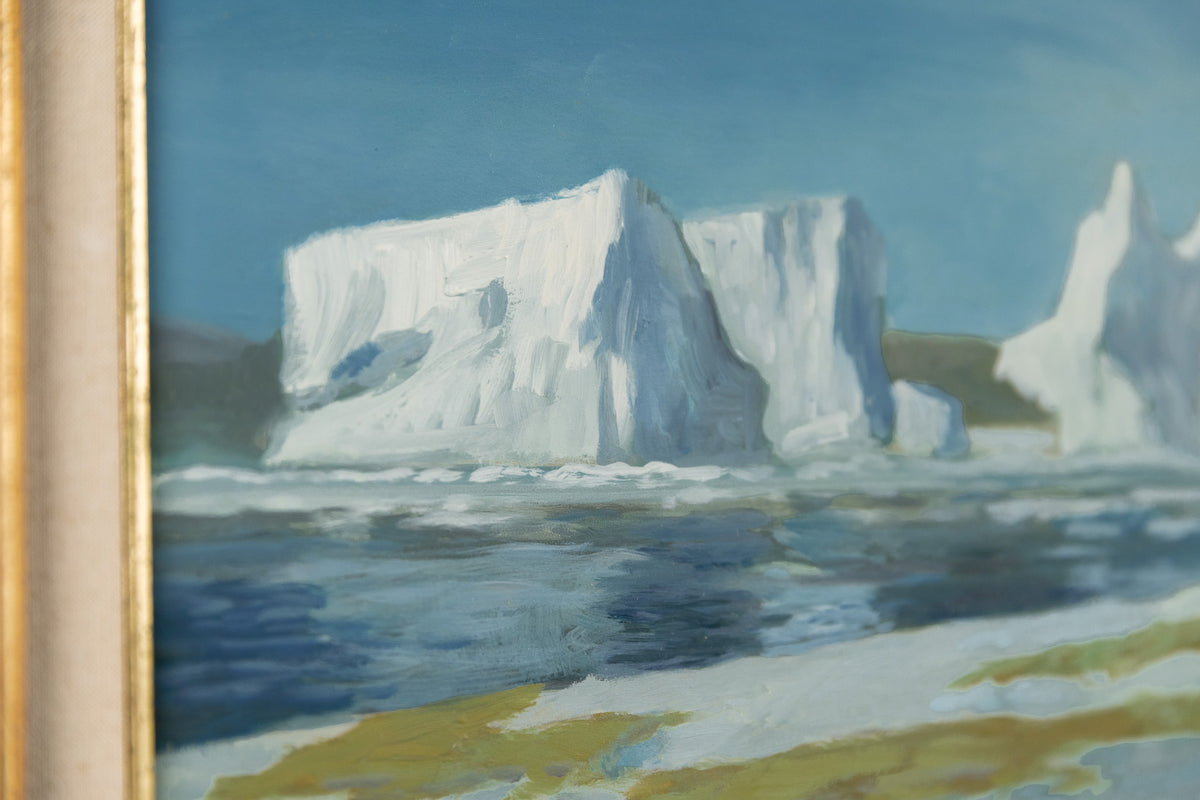 Nori Peter, "At The Campsite, Canadian Arctic," detail view, oil on panel