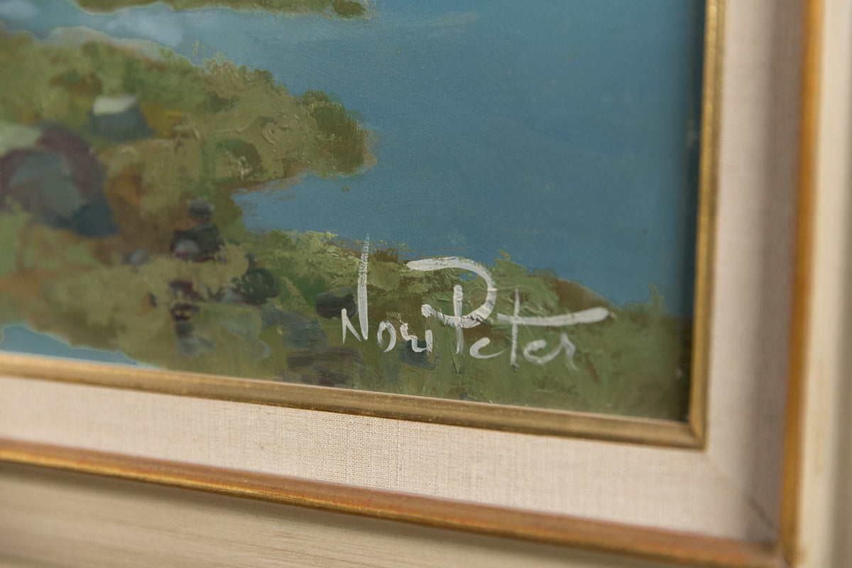Nori Peter, "At The Campsite, Canadian Arctic," detail view, oil on panel