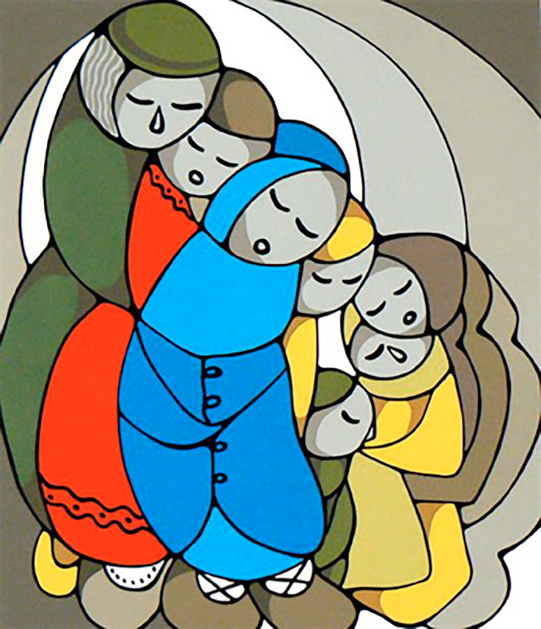 Figurative “Days End” by Daphne Odjig – offset lithograph.
