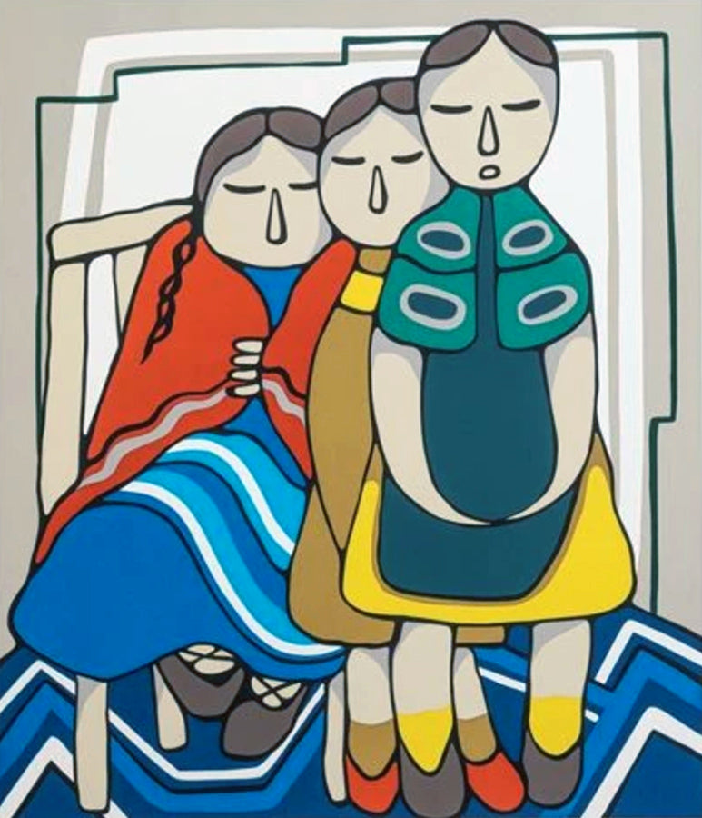 Figurative “With Granny” by Daphne Odjig – offset lithograph.